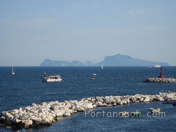 Capri seen from via Partenope in Napoli