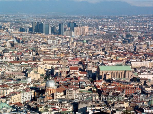 Panorama of the historic centre of Naples and Spaccanapoli