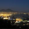 Panorama night view of Naples
