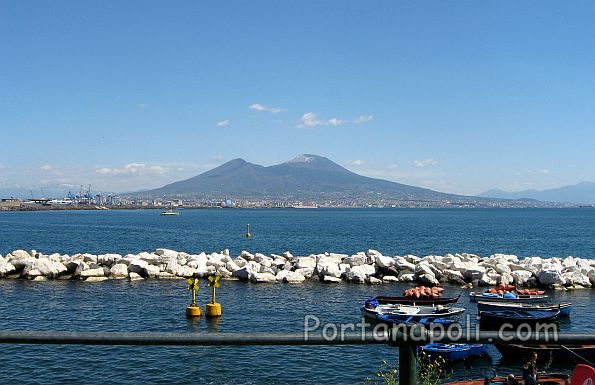 Mount Vesuvius seen from the Neapolitan seashore